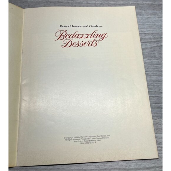 Bedazzling Desserts Cookbook Recipe Booklet Vtg 1984 Better Homes and Gardens - Picture 8 of 8